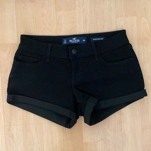 Hollister Black Low-rise Short Shorts